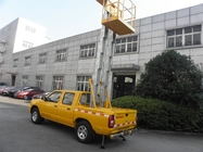Hydraulic Vertical Aerial Work Platform Aluminium Alloy Double Mast For Airports
